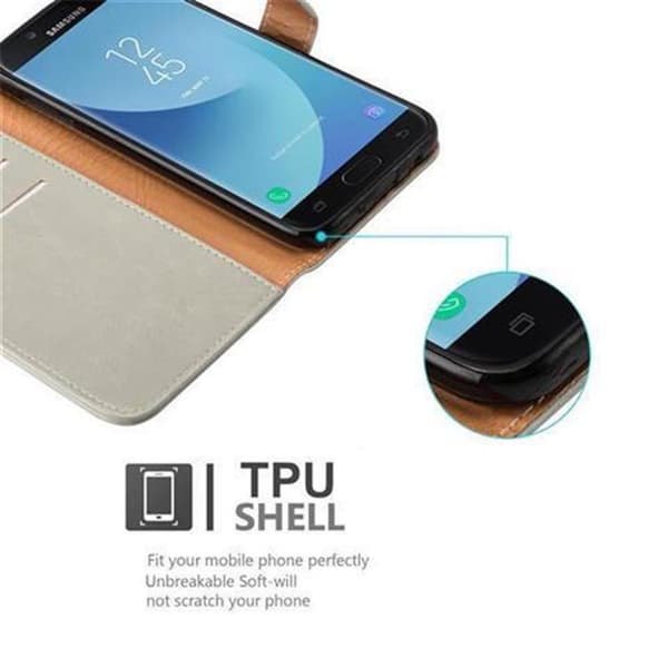 Deksel til Samsung Galaxy J5 2017 Lommebokdeksel med magnetisk lukking, stativfunksjon og kortlomme
