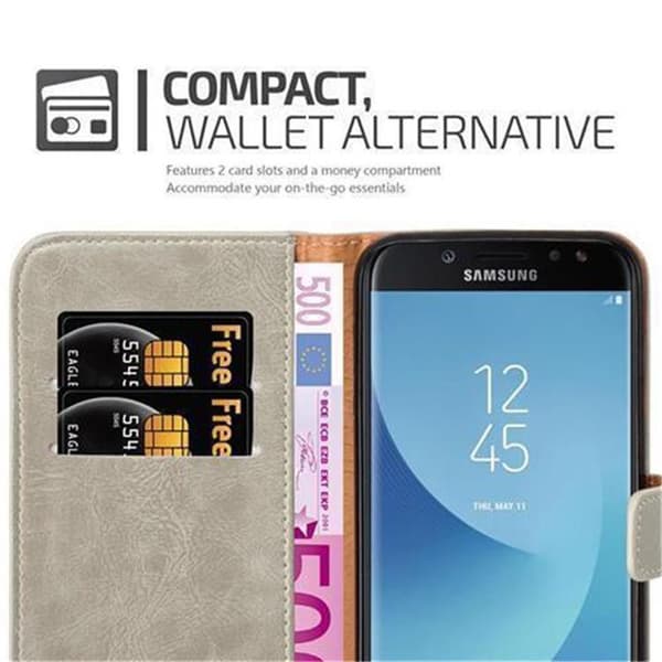 Deksel til Samsung Galaxy J5 2017 Lommebokdeksel med magnetisk lukking, stativfunksjon og kortlomme