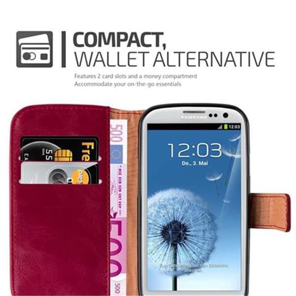 Samsung Galaxy S3 / S3 NEO Suojakotelo Suojakuori Lompakkokotelo Matkapuhelinkotelo jossa magneettisuljenta, jalusta-toiminto ja korttitasku