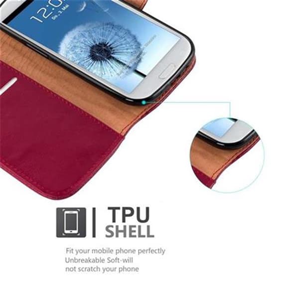 Samsung Galaxy S3 / S3 NEO Suojakotelo Suojakuori Lompakkokotelo Matkapuhelinkotelo jossa magneettisuljenta, jalusta-toiminto ja korttitasku