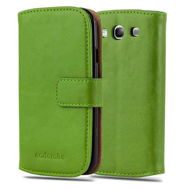 Samsung Galaxy S3 / S3 NEO Plånboksfodral Skal Mobilskyddmed magnetisk stängning, ståfunktion och kortficka GRÄS GRÖN