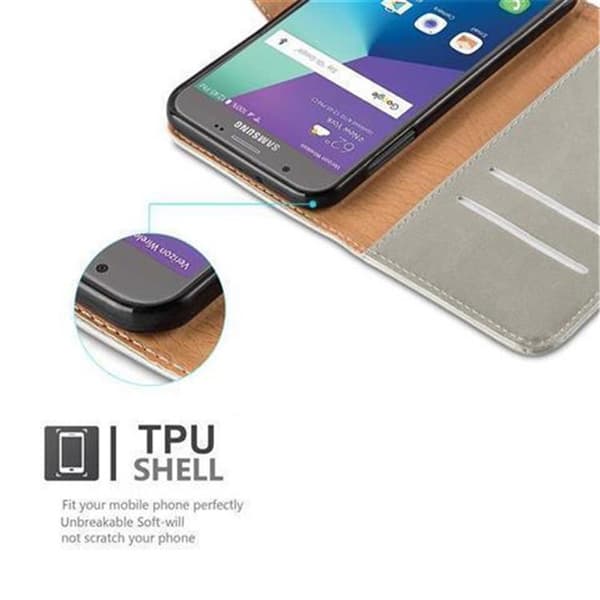 Deksel til Samsung Galaxy J7 2017 US Version Lommebokdeksel med magnetisk lukking, stativfunksjon og kortlomme