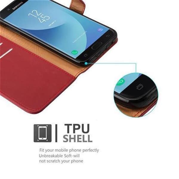 Samsung Galaxy J7 2017 Suojakotelo Suojakuori Lompakkokotelo Matkapuhelinkotelo jossa magneettisuljenta, jalusta-toiminto ja korttitasku