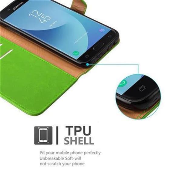 Samsung Galaxy J7 2017 Suojakotelo Suojakuori Lompakkokotelo Matkapuhelinkotelo jossa magneettisuljenta, jalusta-toiminto ja korttitasku