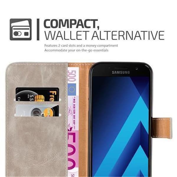 Samsung Galaxy A3 2017 Plånboksfodral Skal Mobilskyddmed magnetisk stängning, ståfunktion och kortficka