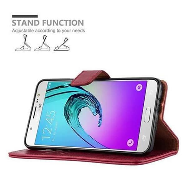 Samsung Galaxy J7 2016 Suojakotelo Suojakuori Lompakkokotelo Matkapuhelinkotelo jossa magneettisuljenta, jalusta-toiminto ja korttitasku