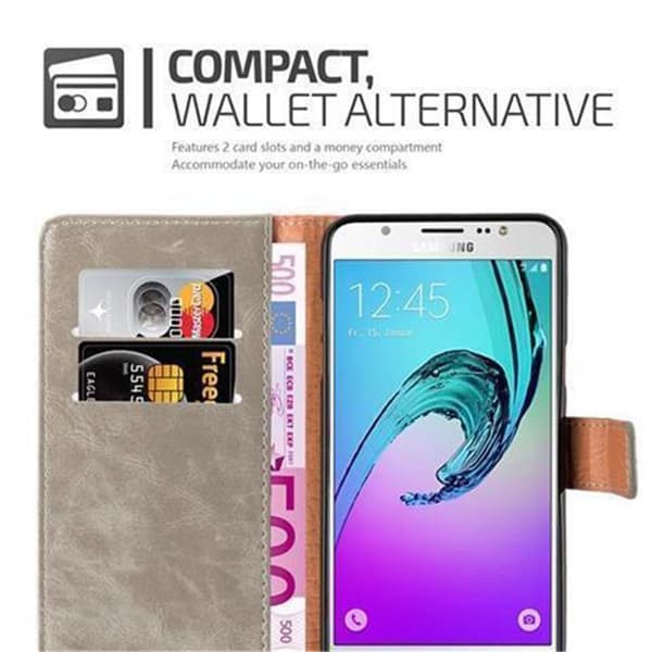 Samsung Galaxy J7 2016 Suojakotelo Suojakuori Lompakkokotelo Matkapuhelinkotelo jossa magneettisuljenta, jalusta-toiminto ja korttitasku