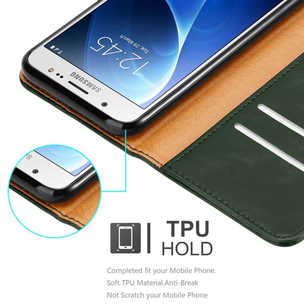 Samsung Galaxy J7 2016 Suojakotelo Suojakuori Lompakkokotelo Matkapuhelinkotelo jossa magneettisuljenta, jalusta-toiminto ja korttitasku