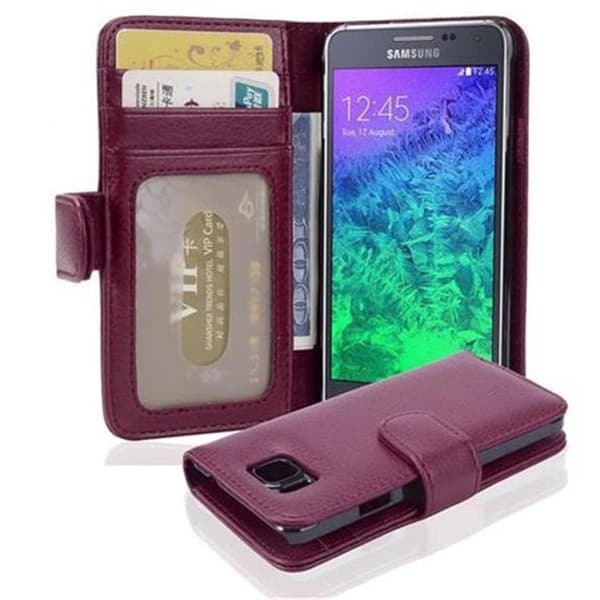 Samsung Galaxy ALPHA Skal Fodral Mobilskydd med magnetisk stängning och 3 kortplatser