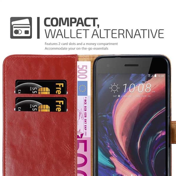 HTC Desire 10 PRO Plånboksfodral Skal Mobilskyddmed magnetisk stängning, ståfunktion och kortficka