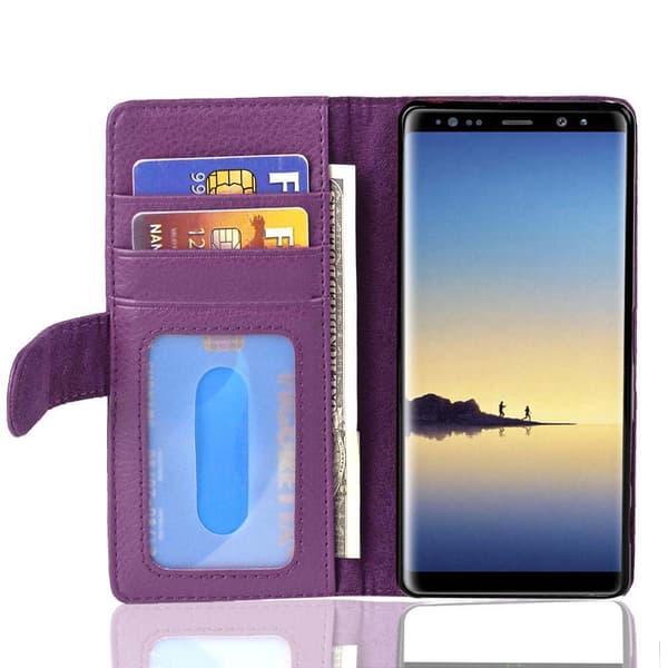 Lommebokdeksel til Samsung Galaxy NOTE 8 Deksel med magnetisk lukking og 3 kortplasser BORDEAUX LILLA