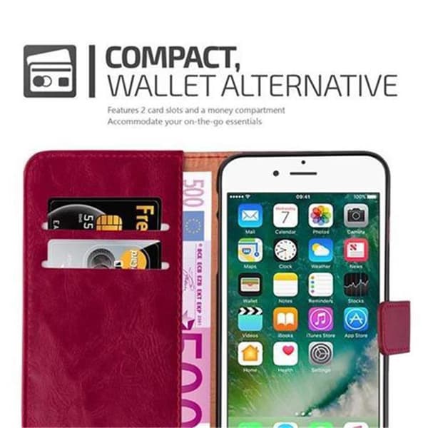 Deksel til iPhone 7 PLUS / 7S PLUS / 8 PLUS Lommebokdeksel med magnetisk lukking, stativfunksjon og kortlomme