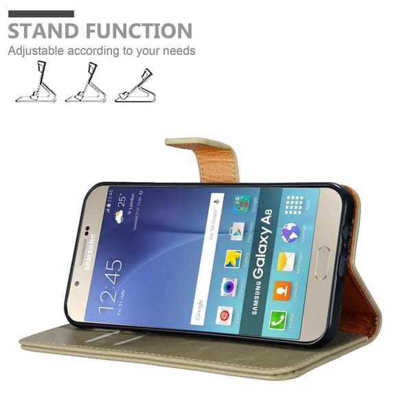 Samsung Galaxy A8 2015 Plånboksfodral Skal Mobilskyddmed magnetisk stängning, ståfunktion och kortficka