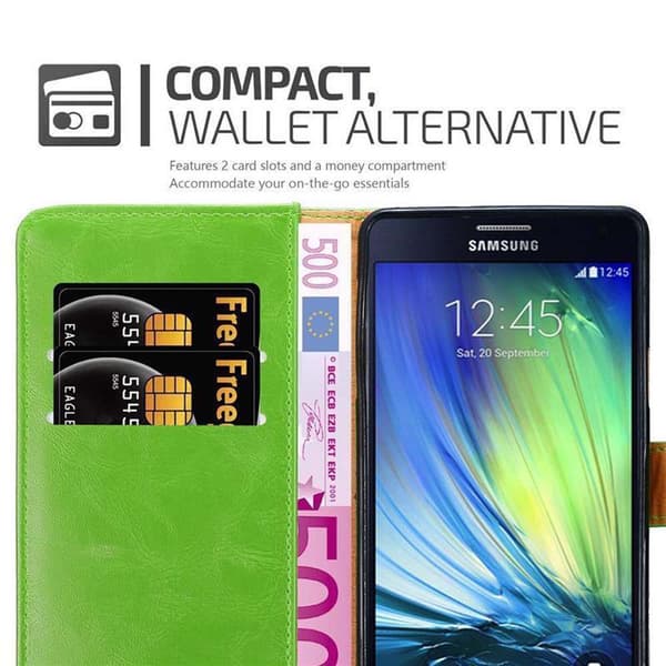 Samsung Galaxy A7 2015 Plånboksfodral Skal Mobilskyddmed magnetisk stängning, ståfunktion och kortficka
