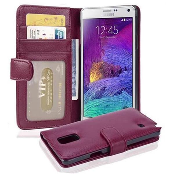Samsung Galaxy NOTE 4 Suojakotelo Suojakuori Lompakkokotelo Matkapuhelinkotelo jossa on magneettisuljenta ja 3 korttipaikkaa BORDAUX VILLA