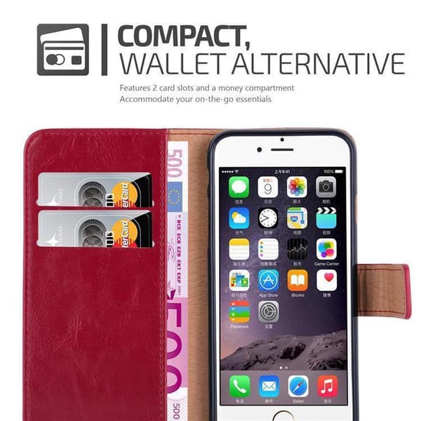 iPhone 6 PLUS / 6S PLUS Plånboksfodral Skal Mobilskyddmed magnetisk stängning, ståfunktion och kortficka