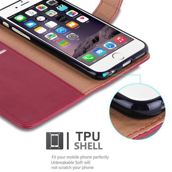 iPhone 6 PLUS / 6S PLUS Plånboksfodral Skal Mobilskyddmed magnetisk stängning, ståfunktion och kortficka