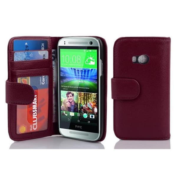 HTC ONE M8 MINI Skal Fodral Mobilskydd med magnetisk stängning och 3 kortplatser