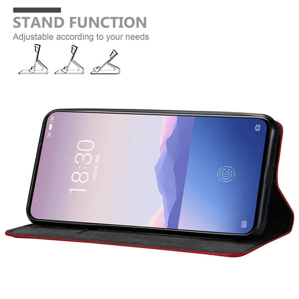 Lommebokdeksel til MEIZU 16S Deksel med magnetisk lukking, stativfunksjon og kortlomme