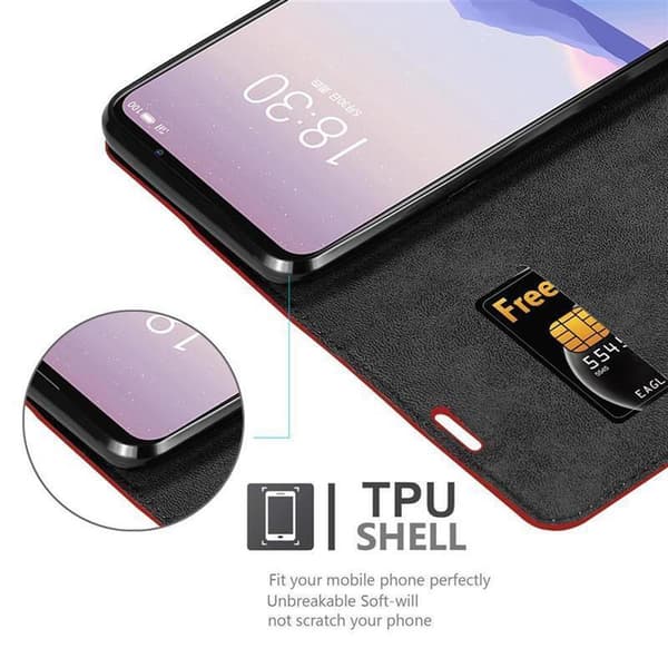 Lommebokdeksel til MEIZU 16S Deksel med magnetisk lukking, stativfunksjon og kortlomme