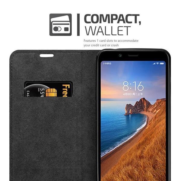 Xiaomi RedMi 7A Suojakotelo Suojakuori Lompakkokotelo Matkapuhelinkotelo jossa magneettisuljenta, jalusta-toiminto ja korttitasku