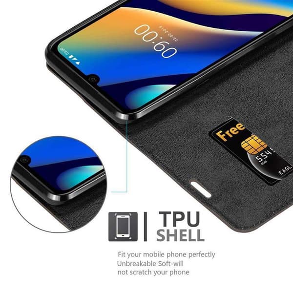 WIKO VIEW 3 LITE Fodral Skal Plånboksfodral Case med magnetisk stängning, ståfunktion och kortficka