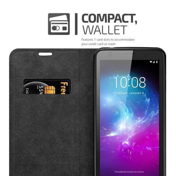 ZTE Blade A3 2019 Fodral Skal Plånboksfodral Case med magnetisk stängning, ståfunktion och kortficka