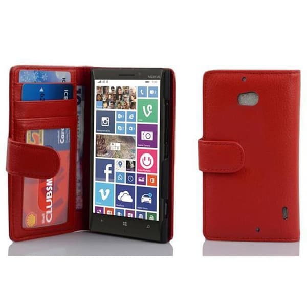 Nokia Lumia 929 / 930 Skal Fodral Mobilskydd med magnetisk stängning och 3 kortplatser