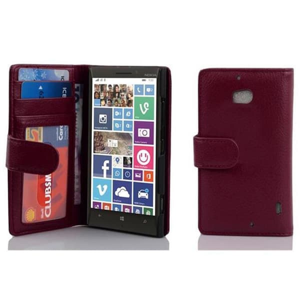 Nokia Lumia 929 / 930 Skal Fodral Mobilskydd med magnetisk stängning och 3 kortplatser