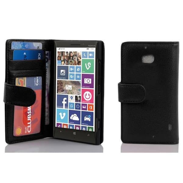 Nokia Lumia 929 / 930 Skal Fodral Mobilskydd med magnetisk stängning och 3 kortplatser