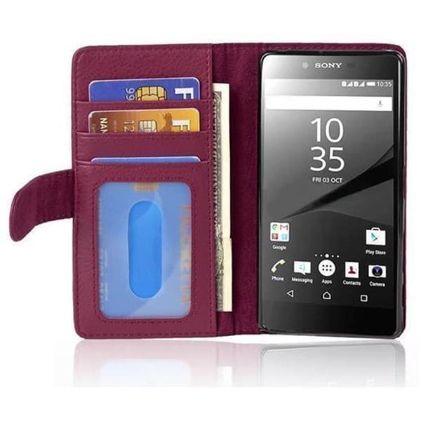 Sony Xperia Z5 PREMIUM Skal Fodral Mobilskydd med magnetisk stängning och 3 kortplatser