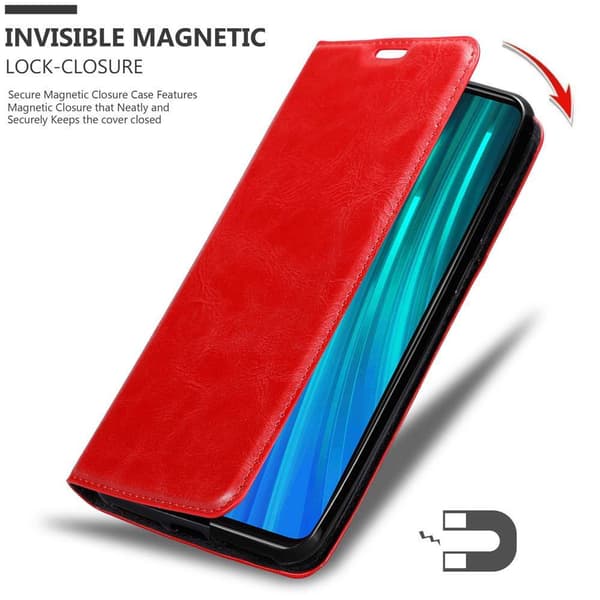 Lommebokdeksel til Xiaomi RedMi NOTE 8 PRO Deksel med magnetisk lukking, stativfunksjon og kortlomme