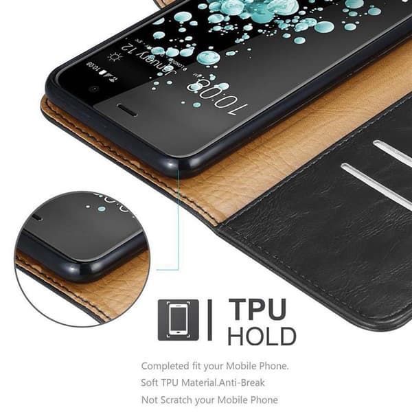 HTC U PLAY Plånboksfodral Skal Mobilskyddmed magnetisk stängning, ståfunktion och kortficka