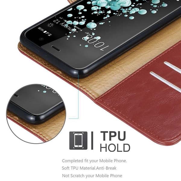 HTC U PLAY Plånboksfodral Skal Mobilskyddmed magnetisk stängning, ståfunktion och kortficka