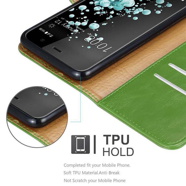 HTC U PLAY Plånboksfodral Skal Mobilskyddmed magnetisk stängning, ståfunktion och kortficka