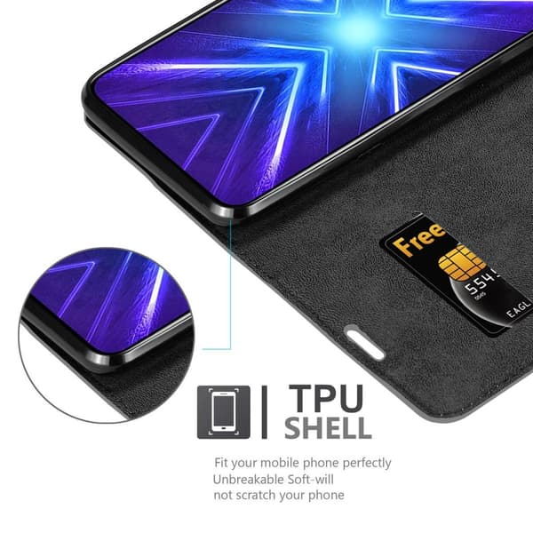 Honor 9X Suojakotelo Suojakuori Lompakkokotelo Matkapuhelinkotelo jossa magneettisuljenta, jalusta-toiminto ja korttitasku