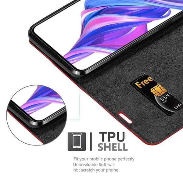 Honor 9X Suojakotelo Suojakuori Lompakkokotelo Matkapuhelinkotelo jossa magneettisuljenta, jalusta-toiminto ja korttitasku