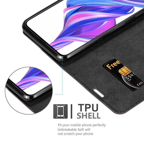 Honor 9X Suojakotelo Suojakuori Lompakkokotelo Matkapuhelinkotelo jossa magneettisuljenta, jalusta-toiminto ja korttitasku