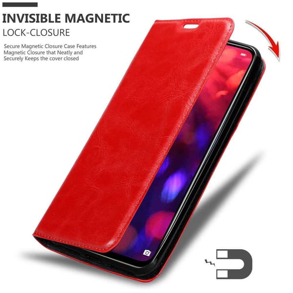 Honor View 20 Fodral Skal Plånboksfodral Case med magnetisk stängning, ståfunktion och kortficka