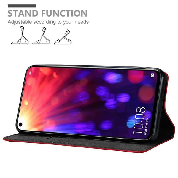 Honor View 20 Fodral Skal Plånboksfodral Case med magnetisk stängning, ståfunktion och kortficka