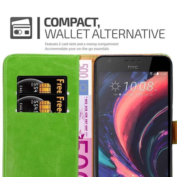 HTC Desire 10 LIFESTYLE / Desire 825 Suojakotelo Suojakuori Lompakkokotelo Matkapuhelinkotelo jossa magneettisuljenta, jalusta-toiminto ja korttitasku