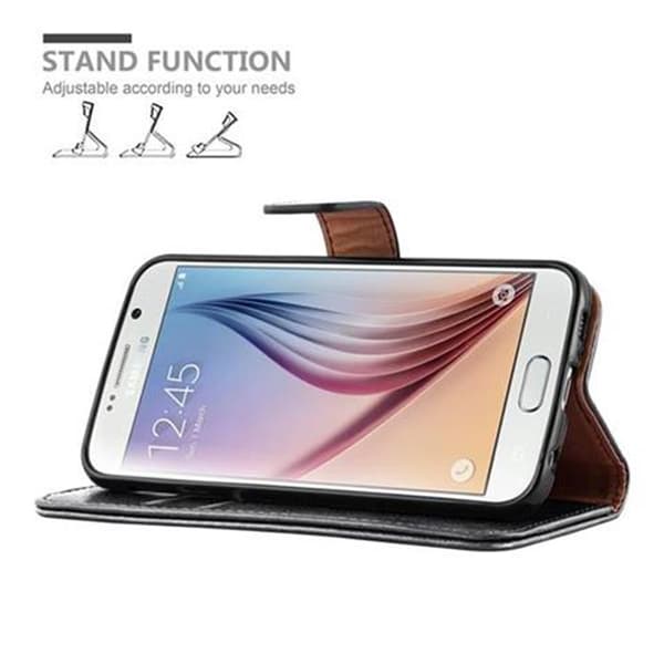 Samsung Galaxy S6 Plånboksfodral Skal Mobilskyddmed magnetisk stängning, ståfunktion och kortficka