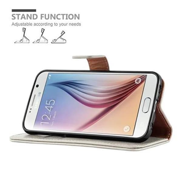 Samsung Galaxy S6 Plånboksfodral Skal Mobilskyddmed magnetisk stängning, ståfunktion och kortficka