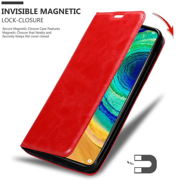 Lommebokdeksel til Huawei MATE 30 Deksel med magnetisk lukking, stativfunksjon og kortlomme