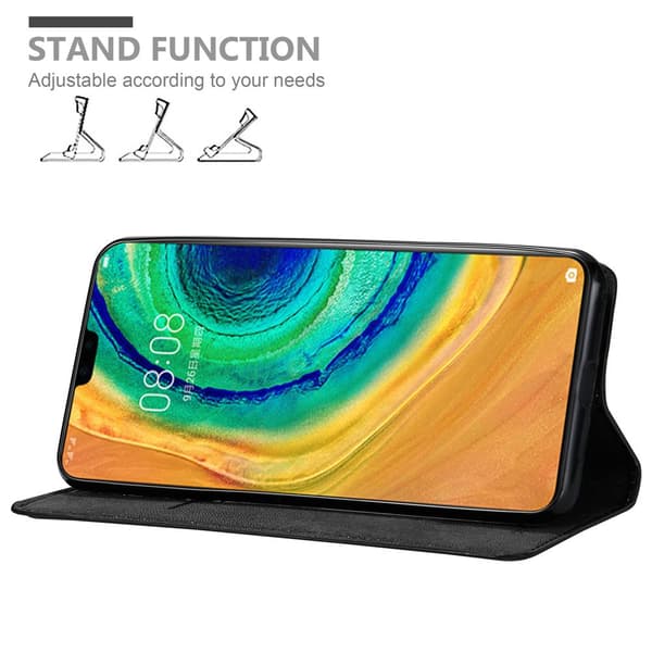 Lommebokdeksel til Huawei MATE 30 Deksel med magnetisk lukking, stativfunksjon og kortlomme