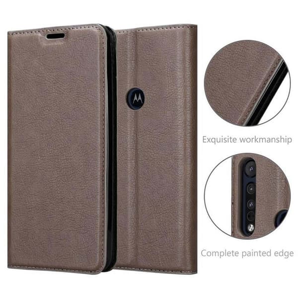 Motorola ONE MACRO Fodral Skal Plånboksfodral Case med magnetisk stängning, ståfunktion och kortficka
