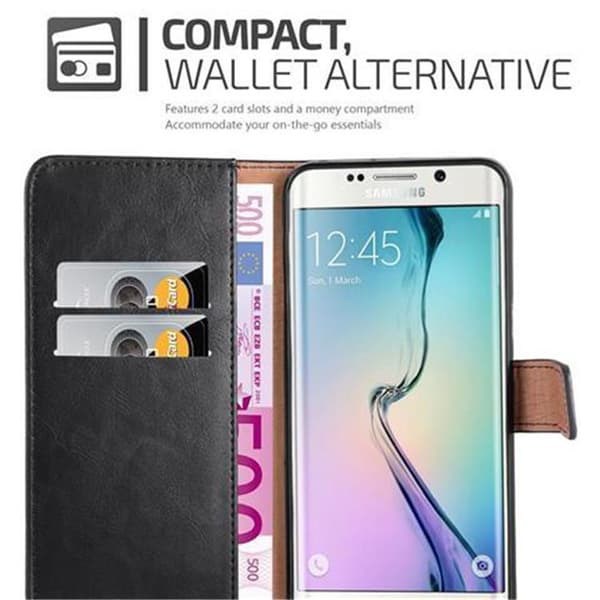 Samsung Galaxy S6 EDGE Plånboksfodral Skal Mobilskyddmed magnetisk stängning, ståfunktion och kortficka