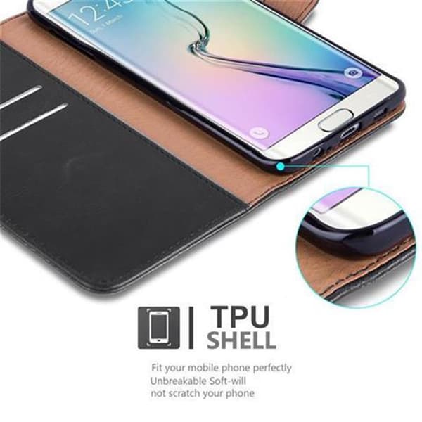 Samsung Galaxy S6 EDGE Plånboksfodral Skal Mobilskyddmed magnetisk stängning, ståfunktion och kortficka