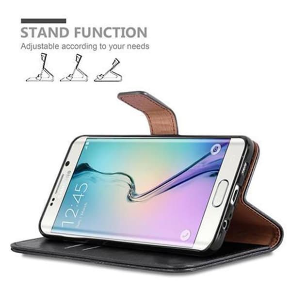 Samsung Galaxy S6 EDGE Plånboksfodral Skal Mobilskyddmed magnetisk stängning, ståfunktion och kortficka