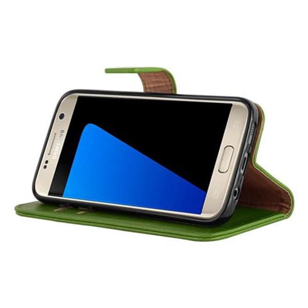 Deksel til Samsung Galaxy S7 Lommebokdeksel med magnetisk lukking, stativfunksjon og kortlomme